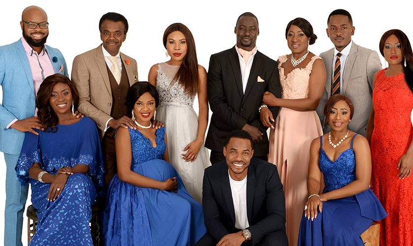 Some of the cast - Back Row (L-R): Kachi Nnochiri, Wale Ojo, Uzor Osimkpa, Chris Attoh, Ireti Doyle, Timini Egbuson, Linda Osifo. Front Row (L-R): Keira Hewatch, Omoni Oboli, Stevel Marc, Dakore Egbuson